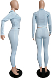 Light Blue Fashion Casual Cultivate One's Morality Sports Suit  LML198