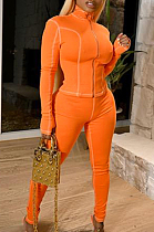 Orange Fashion Casual Cultivate One's Morality Sports Suit  LML198