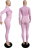 Light Purple Fashion Casual Cultivate One's Morality Sports Suit  LML198