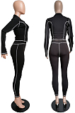Black Fashion Casual Cultivate One's Morality Sports Suit  LML198
