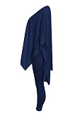 Purple Euramerican Womenswear Pure Color Slotting V Neck Two-Pieces Q610