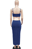 Royal Blue Womenswear Irregularity Gallus Haltenck Sexy Dance Bandage Culb Long Dress WMZ2625