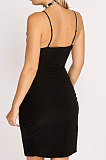 Black Gallus Cultivate One's Morality Sexy Spring Summer Womenswear  Mini Dress WMZ6233