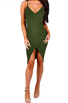 Army Green Gallus Cultivate One's Morality Sexy Spring Summer Womenswear  Mini Dress WMZ6233