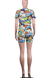 Cartoon Graphic Printing Casual At Home Two-Pieces FH080