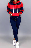 Pink Autumn Winter Fashion Casual Sport Hoodies Fleece Two-Pieces D8313