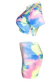 Printing Tie Dye Corset Top Two-Pieces TL6352