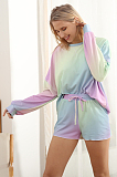 Print Commuting Long Slevee Pajamas Medium Style Cotton Home Dress MDO1228