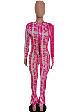 Rose Red Cultivate One's Morality Fashion Fishtal Print Jumpsuits QSS5020
