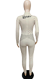 Fashion Cultivate One's Morality Yoga Letter Jumpsuits MLL151