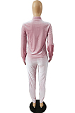 Pink Autumn And Winter Korean Velvet Ieisure Pocket Sets MLL156