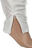 Irregular Vest Trouser Leg Zipper Split Sets MN8339