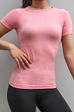 Summer Yoga Suit Sleeves Women Running Fitness Wear Sport Casual  T shirts TX001