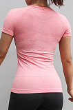 Summer Yoga Suit Sleeves Women Running Fitness Wear Sport Casual  T shirts TX001