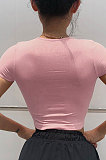 Short Sleeves Spring Summer Tight Ruinning Sexy Fitness Wear Yoga Suit TX331