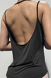 Sleeveless Sports Vest Yoga Fitness Long Smock Outside Wear The United States Loose Back  Blouse TX1079