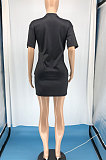 Personality Printing Fashion Casaul T Shirts Mini Dress RMH8175