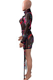 Sexy Womenswear Net Yarn Bind Mini Dress NK210