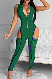 Buttocks Cultivate One's Morality Sports Fashion Fold Jumpsuits F8331