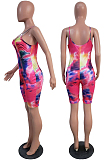 Sexy Colorful Print Sling Jumpsuits JH165