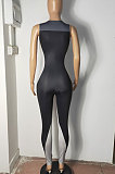Tight Small Vest Shirred Detail Pants Yoga Bodycon Jumpsuits R6411