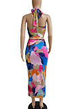 Euramerican Sexy Skirts Printing One-Step Skirt Sets DY6642
