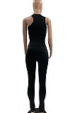 Casual Simplee Sexy Pure Color Vest Sets Two-Pieces MF6607