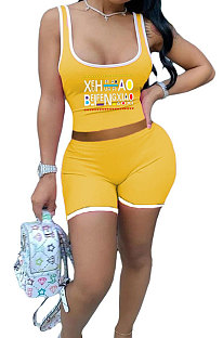 Fashion Sport Printing Vest Shorts Sets BLE2254