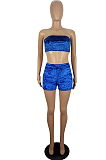 Personality Cultivate One;s Morality Chest Wrap Short Pants The Diamond Velvet Two-Piece LS6414
