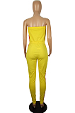 Personality Cultivate One's Morality Mid Waist Bind Jumpsuits LS6389