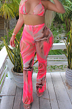 Sexy Print Swimsuit Net Yarn Two-Piece BBN152