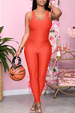Pineapple Cloth Backless Fold Tight Jumpsuits ARM8251