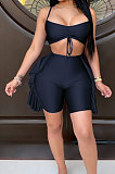 Women Slip Shorts Sets Spring Summer Midriff Backless Sport Two-Pieces WMZ2419