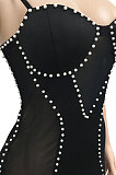 Euramerican Trendy Club Small sling Package Buttocks Sexy Net Yarn Mini Dress XZ5047