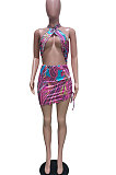 Hang A Neck Swimsuit Elastic Mini Dress BBN150