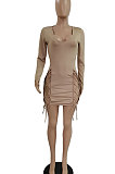 Women Sexy Hollow Out Ruffle Cultivate One's Morality Mini Dress DY6999