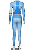 Printing Contrast Color Long Sleeve Sport Fitness Suit Sets SX1735104