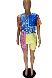 Casual The Positioning Print Shorts T-Shirt Two-Piece WJ5202