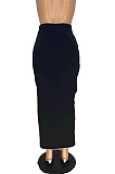 Prue Color Hole Hole Sexy Package Hip Long Dress WJ5203