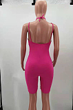 Sexy Deep V Tight Casual Sling Prue Color Jumpsuits HHM6507 