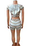 Stripe Trendy Casual Shorts Sets FA7183