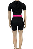 Trendy Spliced Sexy Sport Shorts Sets DN8592
