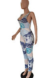 Summer Personality Dollar Print Sexy Halter Neck Two-Pieces DY6650
