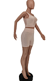 Net Yarny Perspective Sexy Sleeveless Two-Piece NRS8050