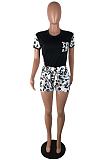 Leopard Print Spliced Casual Two-Piece S6209