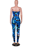 Euramerican Colorful Print Sleeveless Jumpsuits MD404