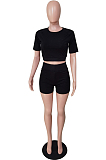 Fashion Casual Sping Summer Tight Sport Midriff Two-Piece BS1261