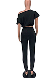 Inclined Shoulder With A Pocket Casual Two-Piece CCN1838