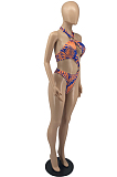 The Heach Hang A Neck Sexy Digkage Printing Jumpsuit Swimsuits YYF8202