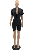 Sexy Hip Button Cultivate One's Morality Zipper Jumpsuits YYF8180